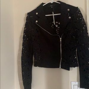 Lace bomber jacket